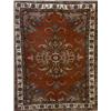 Image 1 : Fereghan Rug, Post 1950, Red ground with leafage and floral spray field centering a shaped me...