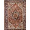 Image 1 : Heriz Rug, Second Quarter 20th Century, Red ground with herati field centering a star medalli...