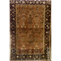 Silk Hereke Rug, Second Quarter 20th Century, Red ground with rosette and floral spray field...