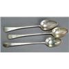 Image 1 : Six George III Silver Serving Spoons, The first by John Pittar, Dublin, 1757 engraved with a cr...