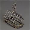 Image 1 : Victorian Silver Toast Rack, Maker's mark WE, London, 1873-1874, Marked on base., Length: 7...