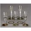 Image 1 : Group of Five English Opaque Twist Wine Glasses, 18th Century, Consisting of a pair with mult...