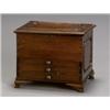 Image 1 : George III Walnut Specimen Box, Late 18th Century, Having a hinged lid above three pull-out s...