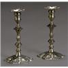 Image 1 : Pair of George II Paktong Candlesticks, Circa 1750, Each having a shell-cast foliate bobFche...