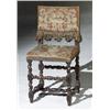 Image 1 : Charles II Style Needlepoint Tapestry Upholstered Oak Side Chair, Last Quarter 19th Century,...