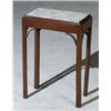 Image 1 : George III Style Mahogany Marble Top Side Table, 20th Century, Some repairs to corner bracket...