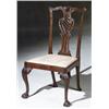 Image 1 : George III Style Mahogany Side Chair, Last Half 19th Century, Repairs to crestrail and one st...