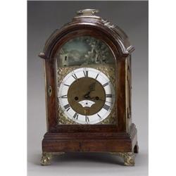 George III Gilt Brass Mounted Mahogany Automation Bracket Clock, Geo. Brown, London, Circa 1775...