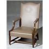 Image 1 : George III Mahogany Library Armchair, Last Quarter 18th Century, With tan simulated leather u...