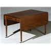 Image 1 : Regency Inlaid Mahogany Drop-Leaf Breakfast Table, Circa 1815, Each end with false drawers. S...