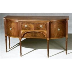 Regency Satinwood Inlaid and Harewood Crossbanded Mahogany Sideboard, Early 19th Century, The...