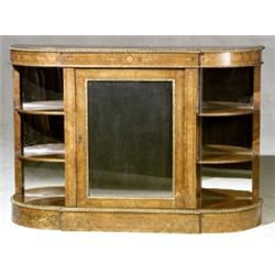 Victorian Ormolu Mounted Marquetry Burl Walnut Side Cabinet, Third Quarter 19th Century, Mino...