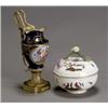 Image 1 : SFvres-Type Ormolu Mounted Ewer and a Ludwigsburg-Type Covered Bowl, Circa 1900, The ewer pol...