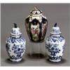 Image 1 : Pair of Dutch Delft Blue and White Miniature Covered Urns and a Worcester Covered Urn, 18th-19t...