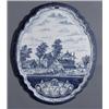 Image 1 : Pair of Dutch Delft-Type Blue and White, Landscape Plaques, Early 20th Century, Minor chips...