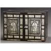 Image 2 : Italian Baroque Style Engraved Bone Mounted Ebonized Wood Table Cabinet, 19th Century, Some l...