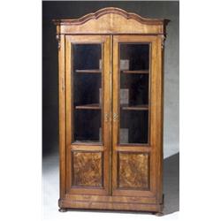 German Rococo Style Walnut and Burl Walnut, Side Cabinet, Third Quarter 19th Century, The g...