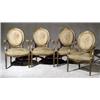 Image 1 : Set of Four Louis XVI Style Aubusson Tapestry Upholstered Giltwood Fauteuils en Cabriolet, Last...