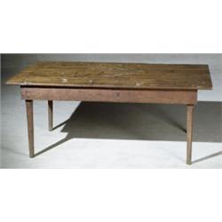 American Walnut and Oak Kitchen Table, Pennsylvania or Valley of Virginia, Last Half 19th Centu...