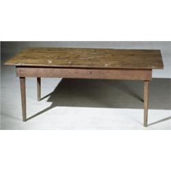 American Walnut and Oak Kitchen Table, Pennsylvania or Valley of Virginia, Last Half 19th Centu...