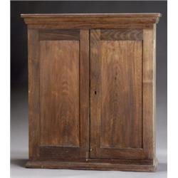 American Walnut Hanging Cupboard, Mid-Atlantic States, Late 19th-Early 20th Century, The pane...