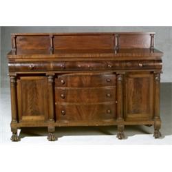 Classical Style Mahogany Sideboard, Last Quarter 19th Century, Some losses and repairs to ven...