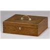 Image 1 : Federal Style Inlaid Walnut Document Box, Late 19th-Early 20th Century, The hinged top openin...