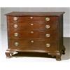 Image 1 : Chippendale Cherry Reverse Serpentine Chest of Drawers, Rhode Island or Connecticut, 1760-1780...