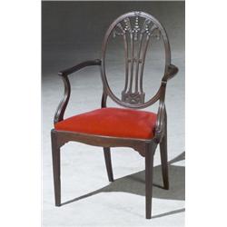 Federal Mahogany Armchair, Mid-Atlantic States or Southern, Circa 1790, Arms and posts reinfo...