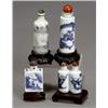 Image 1 : Group of Five Chinese Porcelain Snuff Bottles, 19th Century, Consisting of a grisaille painte...