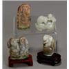 Image 1 : Group of Nine Chinese Jade and Jadeite Carvings, 19th-20th Century, Depicting boys, a figure...