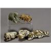 Image 1 : Group of Eleven Chinese Celadon and, White Jade Carvings of Animals, 18th-20th Century, Dep...