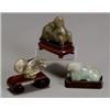 Image 1 : Group of Seven Chinese Celadon and, Brown Jade Carvings of Animals, Late 19th-20th Century...