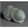 Image 1 : Chinese Pale Celadon Jade Figure of a, Recumbent Ram, 20th Century, Length: 4-1/2 in (11.4...