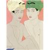 Image 1 : Paul Jacoulet (French 1902-1960), Two Woodblock Prints, The first, The Yellow-Eyed Boys, 115/...