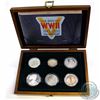 Image 1 : 2005 Allied Forces Silver 6-coin Proof Collection commemorating the End of WWII 60th Anniversary. Th