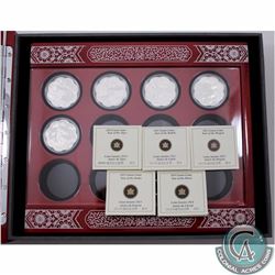 2010 to 2021 Canada Silver Lunar Lotus 12-Year Deluxe Subscription Display Box with 5 x Lunar Lotus 