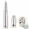 Image 1 : Lot of 2x Fine Silver Bullets and 1x Fine Silver Skull (Tax Exempt). You will receive the 2 oz Silve