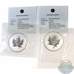 Pair of 2004 Canada $5 Sagittarius & Libra Privy 1oz .9999 Fine Silver Maple Leaf (TAX Exempt). Both