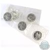 Image 1 : Strip of 5x 1999-2000 Canada Fireworks Privy Silver Maple Leafs in original pliofilm (TAX Exempt) 5p