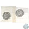 Image 1 : Pair of 1992 & 1996 (Rare Key Date) Canada $5 Fine Silver Maple Leafs Sealed in original pliofilm (T