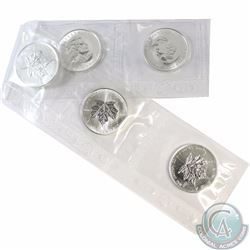 Lot of 5x 2008 Canada $5 1oz Fine Silver Maple Leafs sealed in original RCM Packaging (Tax Exempt) 5