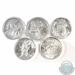 Group lot of 5x Privateer Series 2oz Fine Silver Rounds (Tax Exempt) You will receive 2x The Storm (