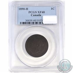 1-cent Canada 1890H PCGS Certified EF-40