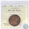 Image 1 : 1-cent Canada 1904 ICCS Certified MS-63 Red and Brown