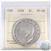 Image 1 : Silver $1 Canada 1938 ICCS Certified VF-20
