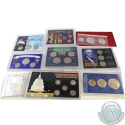Lot of 9x USA Commemorative Coin Sets. You will receive "20th Century Dime Collection" 5-coin, "Amer