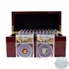 Image 1 : 2010 USA 14-coin ANACS Certified PR-70 DCAM First Strike Silver Proof Set in Wooden Display Case.