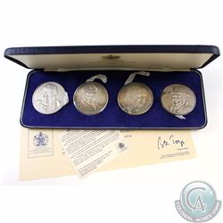 1974 Toye, Kenning & Spencer Limited 4-coin Sterling Silver Churchill Centenary Commemorative Medall