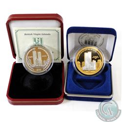 Lot of 2x September 11, 2001 Commemorative Coins. You will receive 2002 British Virgin Islands Sterl